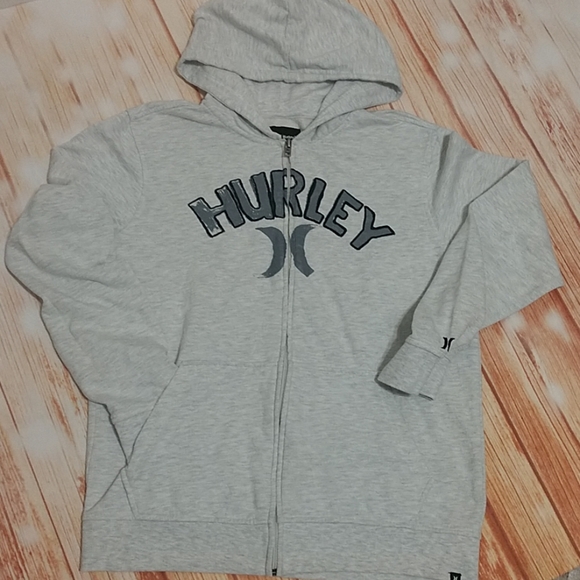 Hurley Other - Hurley light grey zip up hoodie. Size M